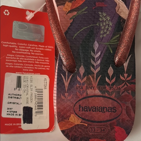 Havaianas Frozen Themed Pink Flip Flops - Picture 6 of 6